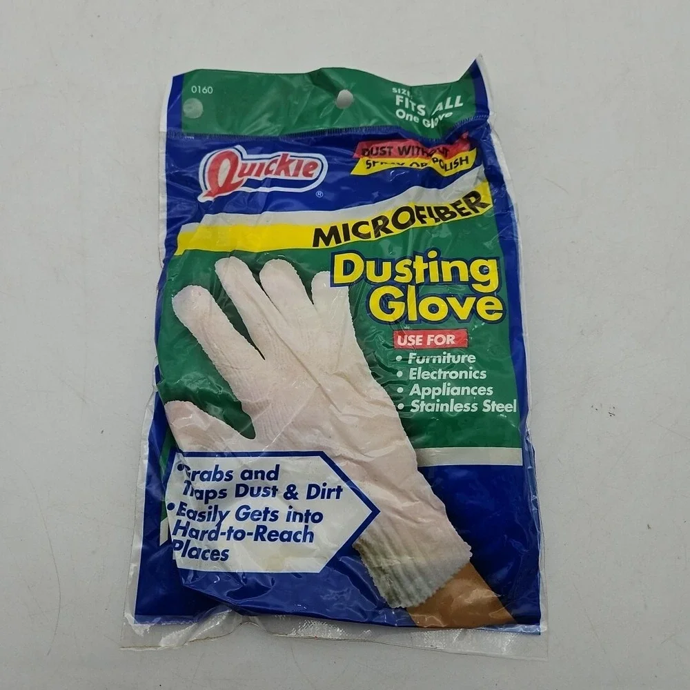 Quickie Microfiber Dusting Glove Deadstock NOS 2006 One Glove Fits All